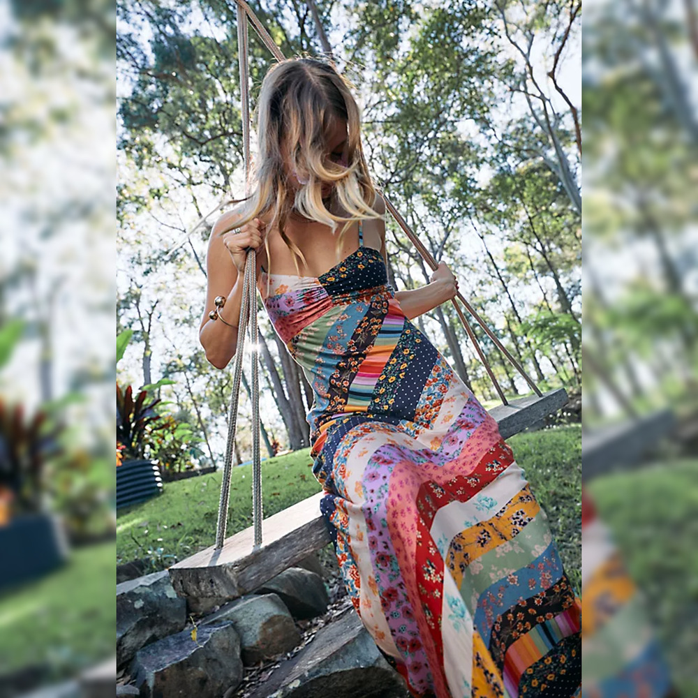 Free People Fiona Maxi Dress - Confetti Combo - Size Medium - Picture 2 of 13